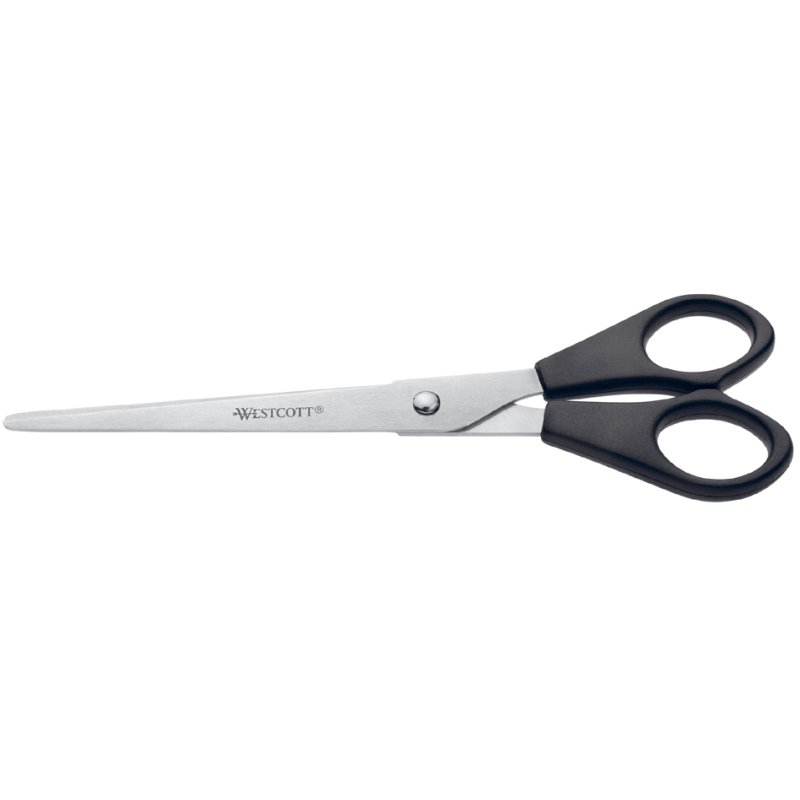 WESTCOTT kantoorschaar 25 cm zwart voor rechtshandigen